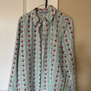 Hillhouse The James Shirt - Trailing Vine Multi Crepe Size XS
